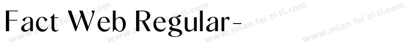 Fact Web Regular字体转换